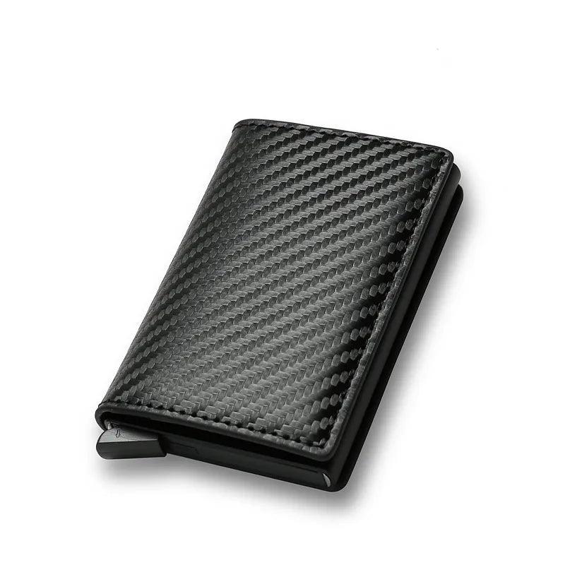 Carbon Fiber RFID-Blocking Men's Wallet: Stylish Aluminum Card Holder  ourlum.com   