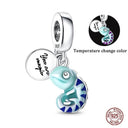 Ocean-Themed Sterling Silver Charms Set for Bracelets