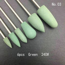 6pcs/set Rubber Silicon Nail Drill Milling Cutter for Manicure Bit Flexible Polisher Machine Electric Nail File Art Tools  ourlum.com GXJ 6-3  