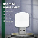 5pc Mini USB Plug Lamp 5V Super Bright Eye Protection Book Light Computer Mobile Power Charging USB Small Round LED Night Light