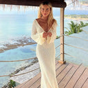 Beach Seduction: Elegant Knitwear for Maxi Dress Style