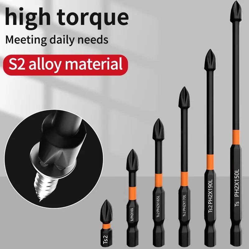 Electric Screwdriver Set: Strong Magnetic, Anti-Slip, High Hardness, Extended Hexagonal  ourlum.com   