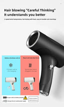 Wireless Hair Dryer Travel Portable Fast Dry Lithium Battery