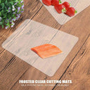 Clear Flexible Plastic Cutting Board Mats Set of 7 17.5 x 12 Inches