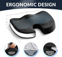 U-Shaped Gel Memory Foam Seat Cushion for Travel Comfort