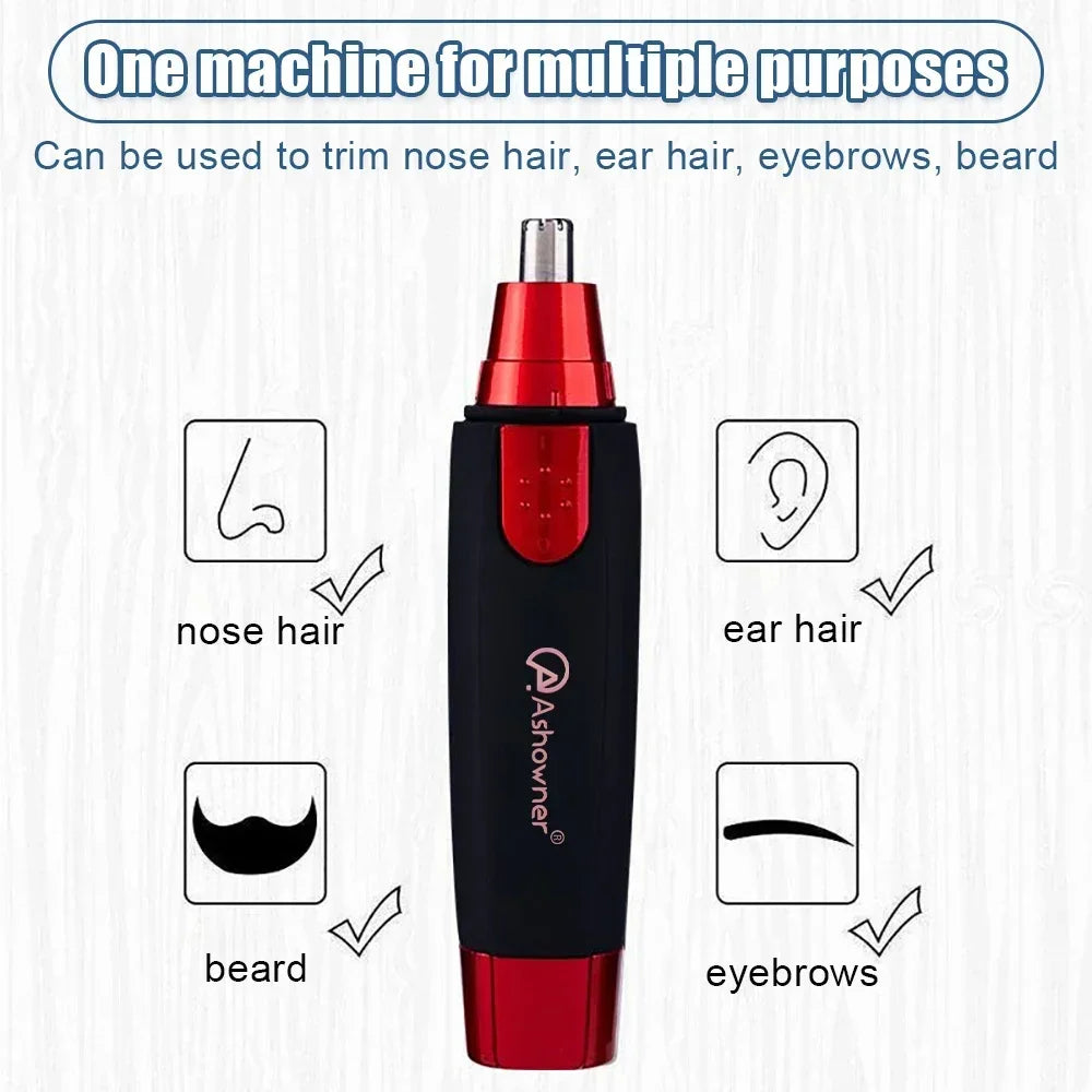 Electric Nose Hair Trimmer Implement Shaver Clipper Men Women Ear Neck Eyebrow Trimmer Shaver Man Clean Trimer Razor Remover Kit  ourlum.com   