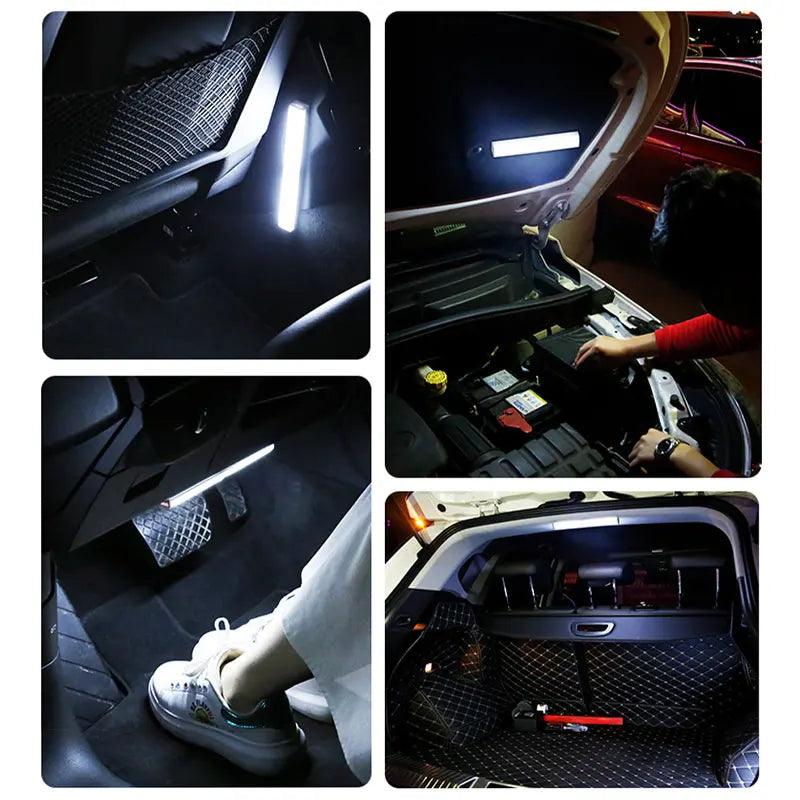 Car Interior Sensor Light with USB Rechargeable Magnetic Base  ourlum.com   