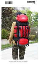 90L Waterproof Hiking Camping Backpack Rucksack Large Capacity