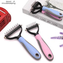 Pet Grooming Shedding Tool: Stainless Steel Brush Remover