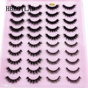 5-14Pairs Fluffy Lashes 10-25mm 3D Mink Lashes Long Thick Natural False Eyelashes Wholesale Lashes Vendors Makeup Mink Eyelashes  ourlum.com 20 pairs HD-A3  