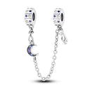 Safety Chain Silver Plated Beads Classic Safety Chain Charm