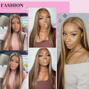 Ombre 4/27 Straight 13x4 Lace Front Human Hair Wig