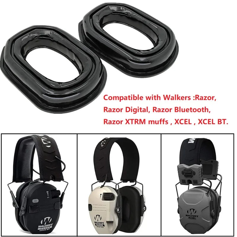 Tactical Headset  Silicone Earpads compatible with Walker Razor Xcel Series Hearing Protection Headphone Tactical  Earmuffs