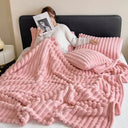 Winter Warm Blanket Skin-Friendly Striped Bedspread Throw