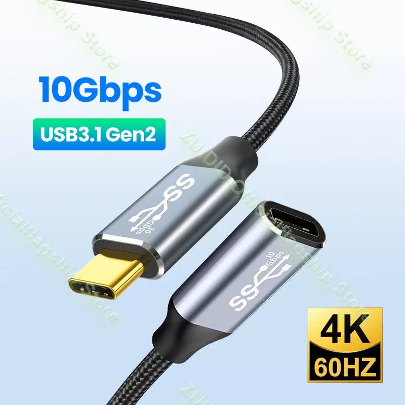 USB C PD Fast Charging Extension Cable: Enhanced Speeds & 4k Video  ourlum.com   