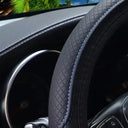 1pcs Artificial Leather Three-Dimensional Embossed Car Steering Wheel Cover 14.5-15 Inches