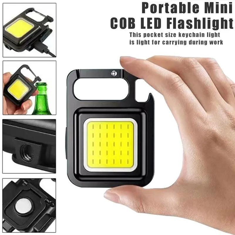 Mini LED Keychain Flashlight: Versatile USB Rechargeable Work Light  ourlum.com   