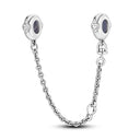 Safety Chain Silver Plated Beads Classic Safety Chain Charm