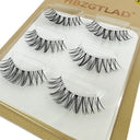 NEW 3Pairs Mink Lashes 3D Mink Eyelashes Invisible Band Natural Black Mink False Eyelash Full Strip cilios posticos Reusable  ourlum.com 3pairsFK16  