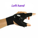 Fingerless Glove LED Flashlight Waterproof Torch Tool Gear