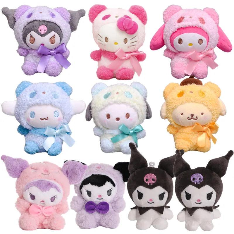 Sanrio Cartoon Plush Toy Collection: Kawali Kuromi Hello Kitty My Melody Cinnamoroll Stuffed Doll Gift  ourlum.com   