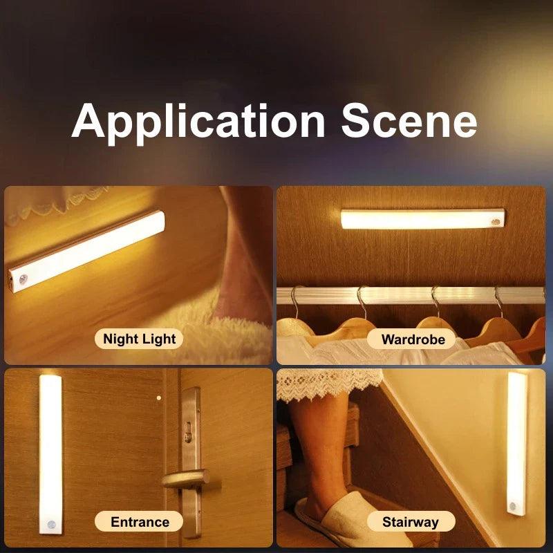 Motion Sensor LED Cabinet Light: Easy Wardrobe & Hallway Illumination  ourlum.com   