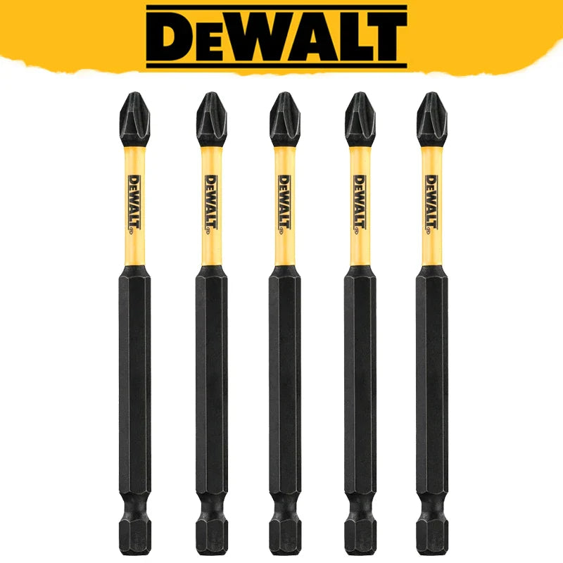 DEWALT 89mm PH2 Hex Screwdriver Bit Set - Durable Impact Drill Bits for Wood & Masonry