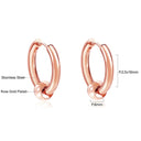 Stainless Steel Round Circle Hoop Earrings Set for Men Women