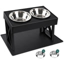 Adjustable Elevated Dog Bowls for Medium to Large Dogs: Comfortable Slow Feeder Bowl & 3 Heights  ourlum.com A-2 Bowls Mat  