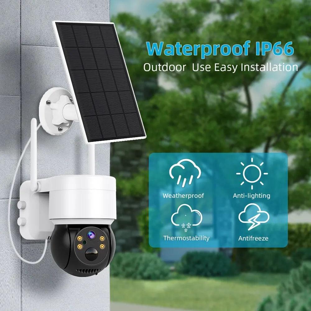 Solar Wireless Security Camera with Night Vision & PIR Human Detect  ourlum.com   