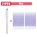 Vanishing Ink Heat Erasable Marker Pen Set for DIY Crafts and Sewing  ourlum.com 21pcs blue  