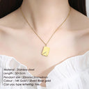 Customized Love Letter Envelope Stainless Steel Pendant Necklace