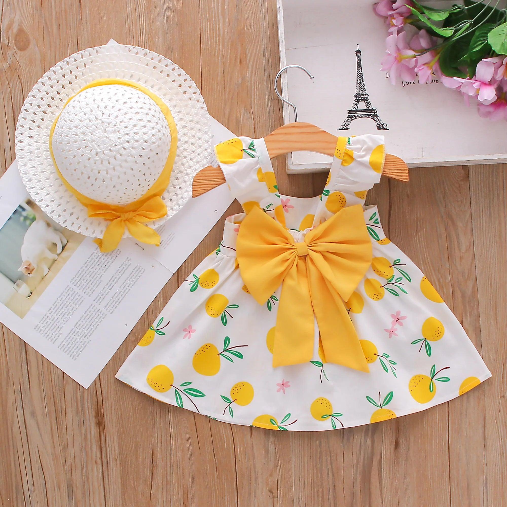 Fruity Delight Baby Girl Cotton Dress - Stylish Summer Apparel  ourlum.com   