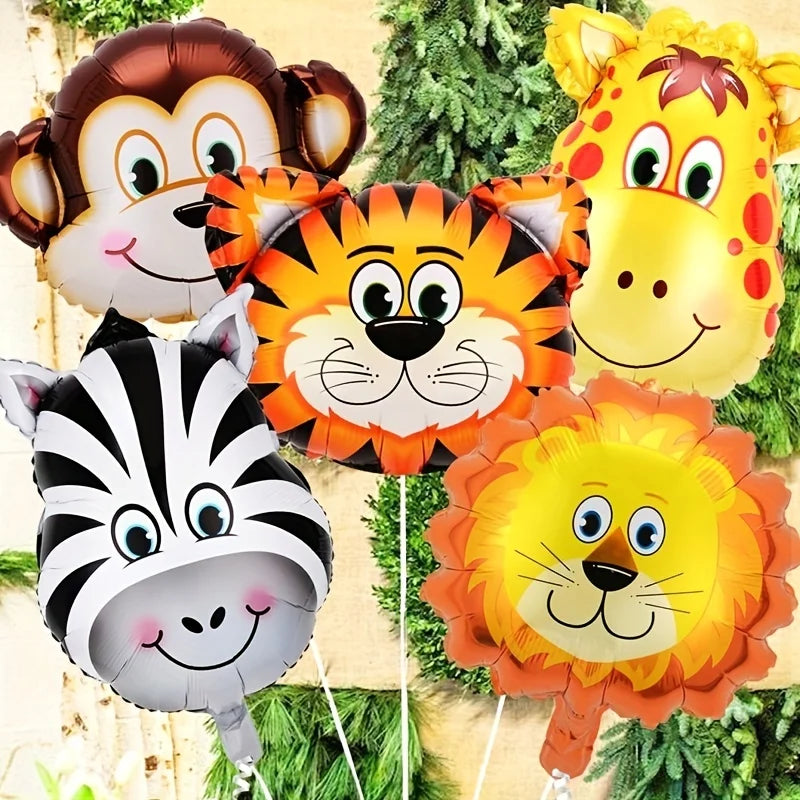 Jungle Safari Animals Foil Balloons Set: Wild Adventure Party Decor & Supplies  ourlum.com   