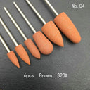 6pcs/set Rubber Silicon Nail Drill Milling Cutter for Manicure Bit Flexible Polisher Machine Electric Nail File Art Tools  ourlum.com GXJ 6-4  