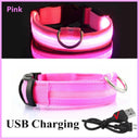 LED Light Up Dog Collar: Customizable Night Safety, Waterproof, Multiple Flash Modes  ourlum.com Pink USB Charging XS Neck 28-38 CM United State