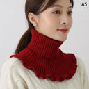 Warm Knitted Fake Collar Women Turtleneck Detachable Neck Scarf