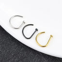 Women Men Fake Piering Nose Ring Earrings Non Piercing Clip