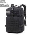 Large Capacity Waterproof Tactical Backpack for Men, 3P Softback, Outdoor Bug Rucksack, Hiking, Camping, Hunting Bags, 50L  ourlum.com black  