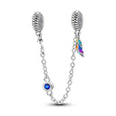 Safety Chain Silver Plated Beads Classic Safety Chain Charm