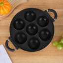 Non-Stick 7-Hole Cast Iron Omelette Pan for Perfect Cooking