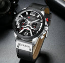 CURREN Men's Military Leather Chronograph Watch: Stylish & Functional Timepiece  ourlum.com   