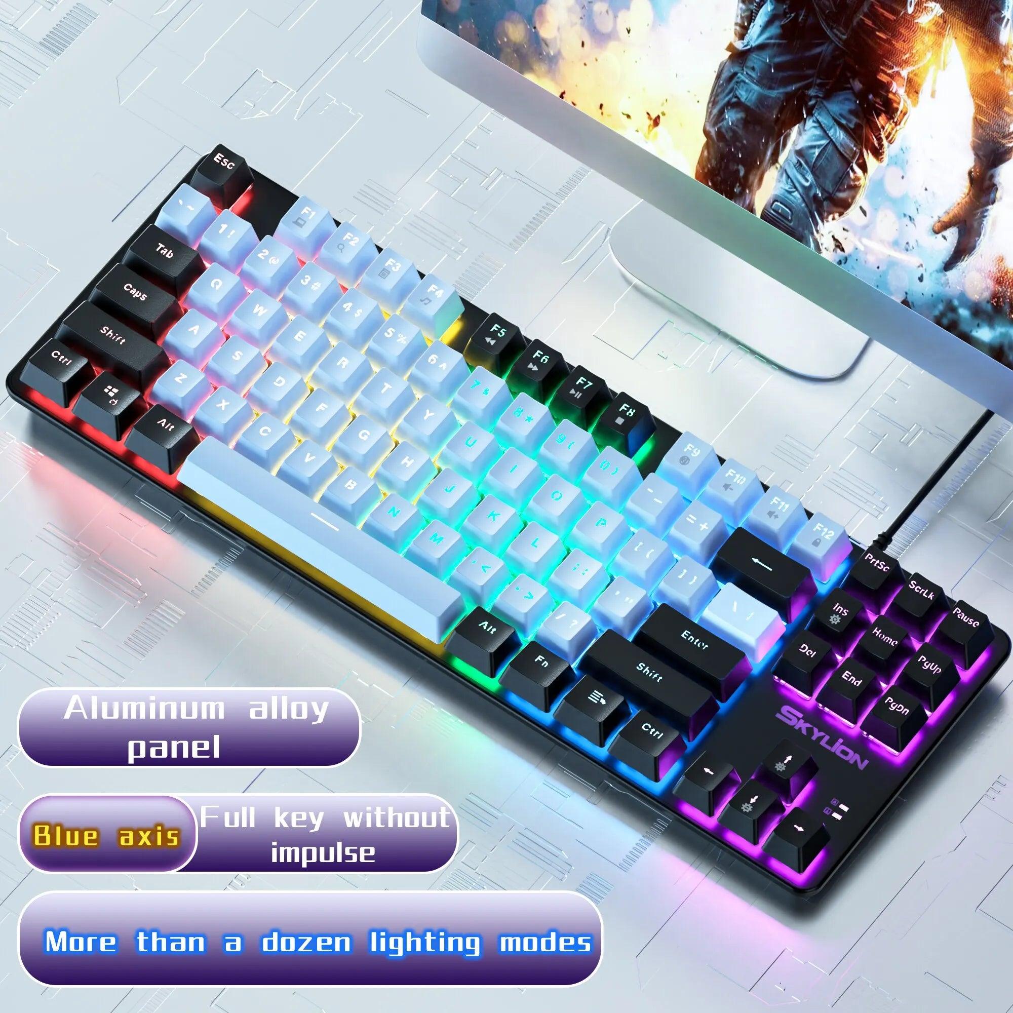 SKYLION H87 Mechanical Keyboard: Vibrant Backlight Gaming Experience  ourlum.com   