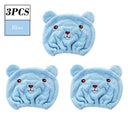 Lovely Bear Microfiber Hair Drying Cap Quick Dry Accessory