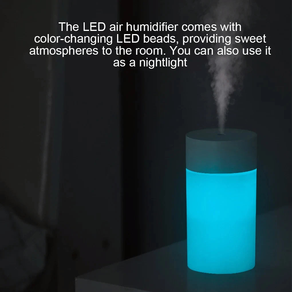 Compact USB Ultrasonic Humidifier & Aromatherapy Diffuser