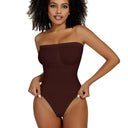 Off Shoulder Tummy Control Bodysuit Shapewear - Slimming Thong Corset for Women