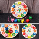 9 In 1 Wooden Montessori Toys Rattle Bell Drum Set For Kids