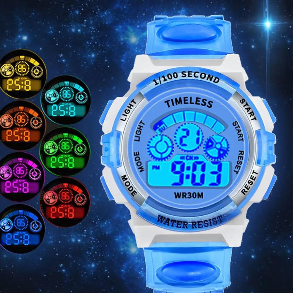 Kids Sports Digital Watch with Luminous Dial, Alarm, Week Display, and Water Resistance for Boys and Girls  ourlum.com   