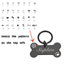 Customizable Stainless Steel Pet ID Tag Keychain for Dogs and Cats  ourlum.com Shiny Steel BK 40x21mm 