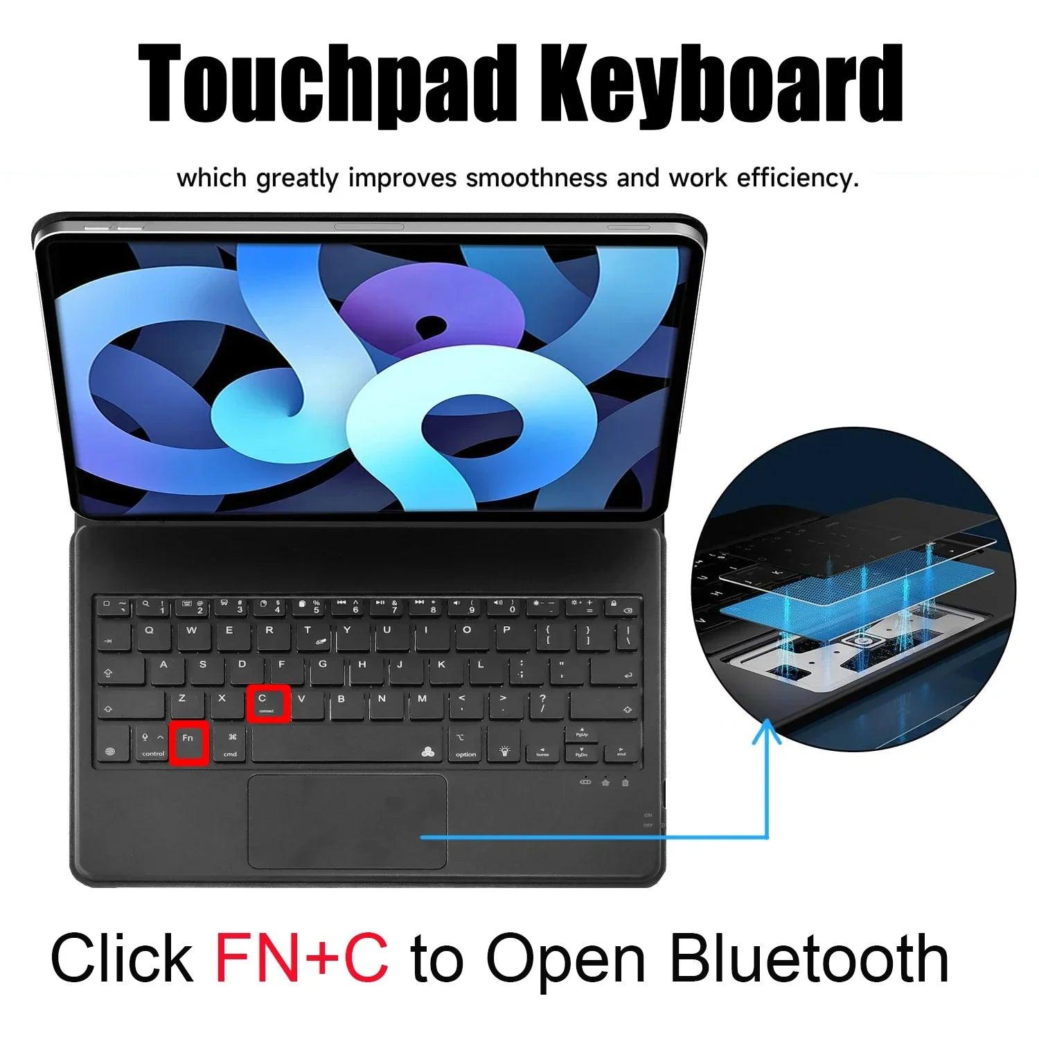 iPad Air Pro Multilingual Wireless Keyboard: Sleek Design, Enhanced Functionality  ourlum.com   